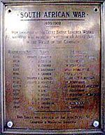 The Turney Brothers memorial plaque (thanks to the staff of the museum for allowing access and Paul Ellis for locating the plaque).