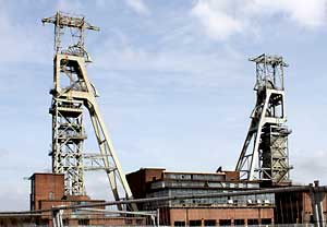 The headstocks at the former Clipstone Colliery in 2010.