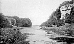 View of Creswell Crags, c.1908.