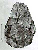 Mousterian hand axe from Robin Hood Cave. Reproduced by courtesy of www.picturethepast.org.uk. [DCBM200638]