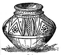 Anglo-saxon cremation urn discovered in the 18th century.
