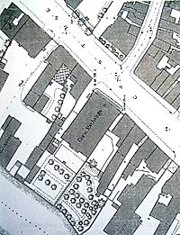 Extract of the Ordnance Survey 1:500 map of Castle Gate (1885).