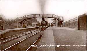 Radcliffe-on-Trent station, c.1910.
