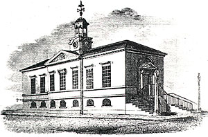 The old Town Hall in the 1820s.