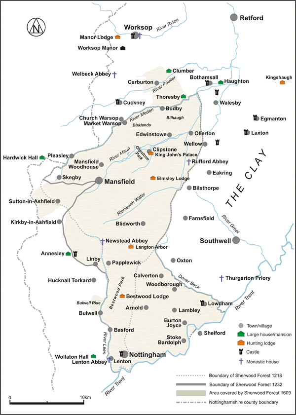 Map of Sherwood Forest