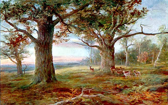 On the edge of Sherwood Forest by John MacWhirter, R.A. (1839 – 1911).