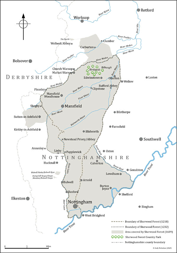 Map of Sherwood Forest