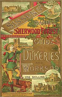 Cover of Sisson's guide to Sherwood Forest and the Dukeries (1888).