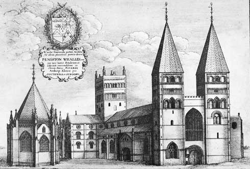 Southwell Minster in 1676.
