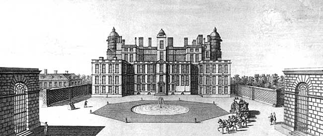 Worksop Manor, dating from the 1580s, as it appeared in the mid-18th century.