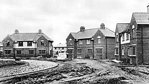 Housing at Bircotes under construction.