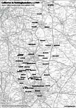 Nottinghamshire collieries in 1949.