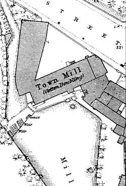 OS map of Town Mill, Mansfield (1877)