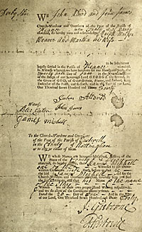 Settlement certificate concerning Ralph Walker and his wife, Martha.