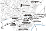 Map of the railways in Nottingham in 1902 (click on the image to view a larger version of the map).