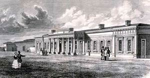 The second Midland Railway station at Nottingham built in 1848.