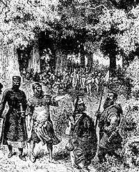 A Victorian depiction of the outlaws in Sherwood Forest.