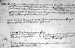 Page from the County Quarter Sessions Minute Book for 1701.